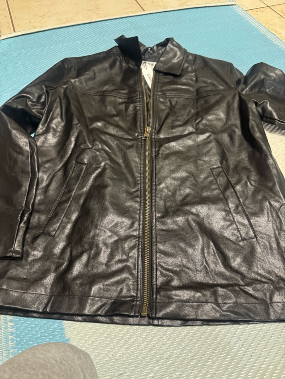 Garage Black Zip-Front Bomber Jacket